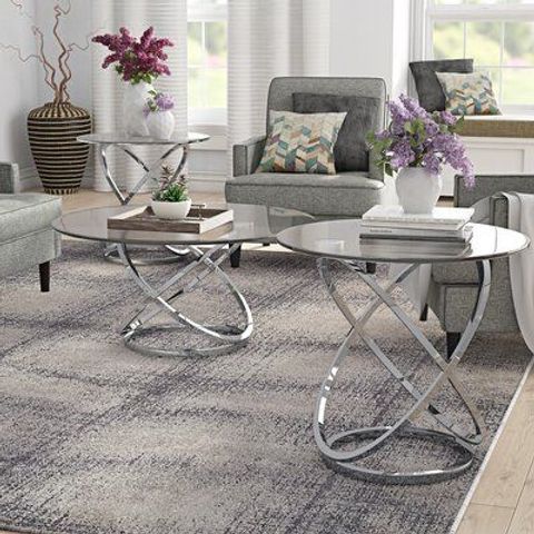 Orren Ellis Barbieri 3 Piece Coffee Table Set | 3 Piece Living Room Set ... with Styling Your Gray 3-Piece Table Set A Practical Guide